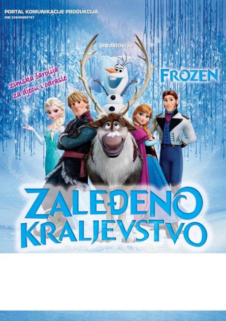 Dječja kazališna predstava „Frozen: Zaleđeno kraljevstvo“ u četvrtak u Kutini